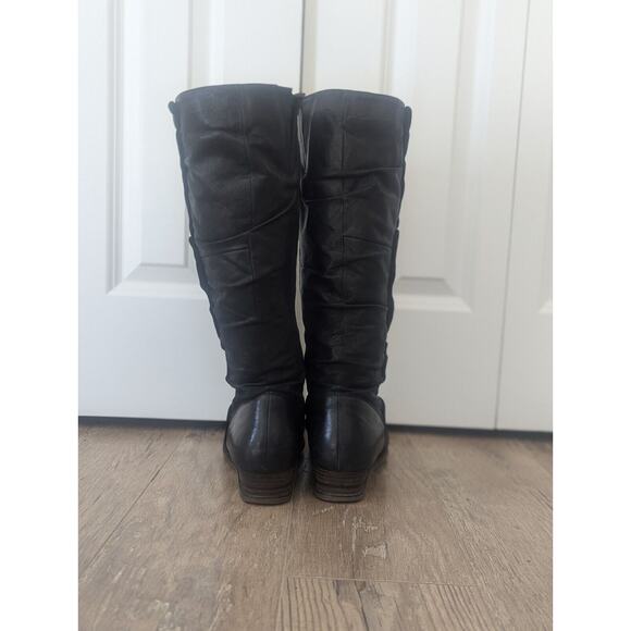 Miz Mooz Wedge Heel High Boot Black Leather, Victorian Steampunk Style Size 11 - Picture 6 of 16